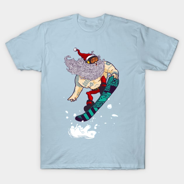 Klaus - Rad Santa Claus T-Shirt by vo_maria